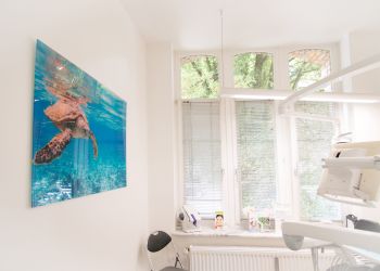Behandlungszimmer in der Praxis am Lousberg mit Wandbild